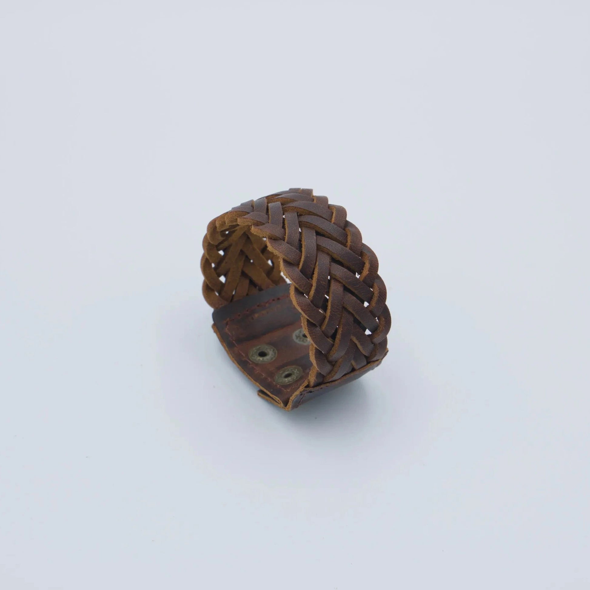 Bracelet en cuir tressé brun pour homme et femme – modèle Udkir – LaTribe