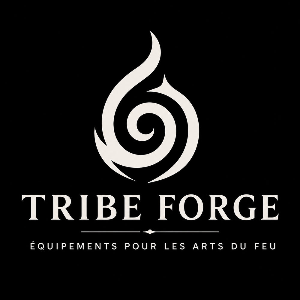 Logo Tribe Forge, marque d'équipement de jonglage de feu.