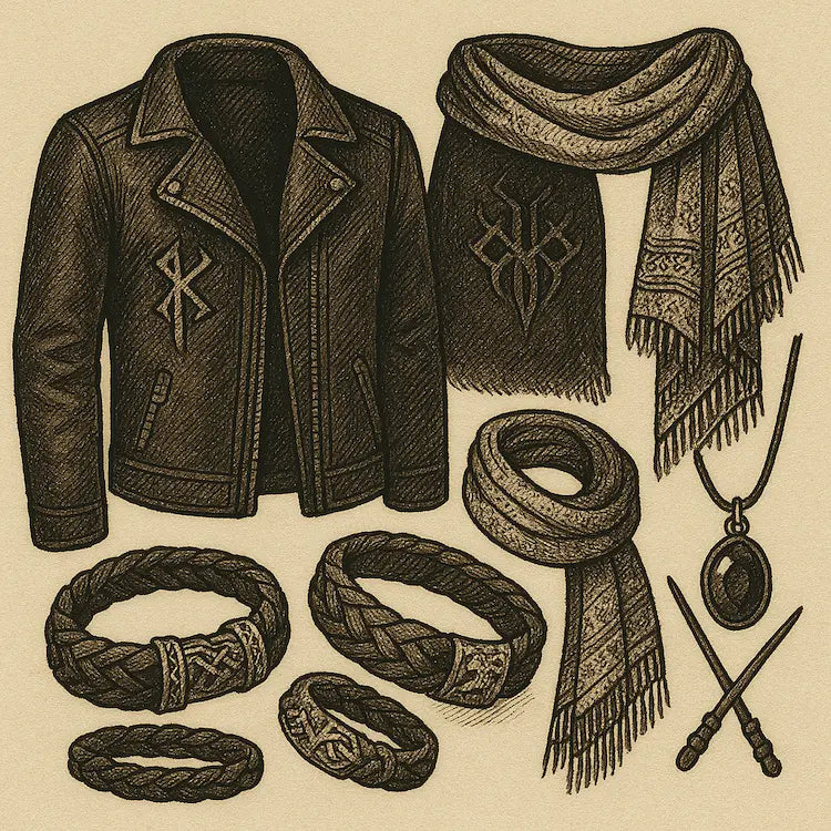 Vêtements et accessoires alternatifs type Viking et sorcellerie.