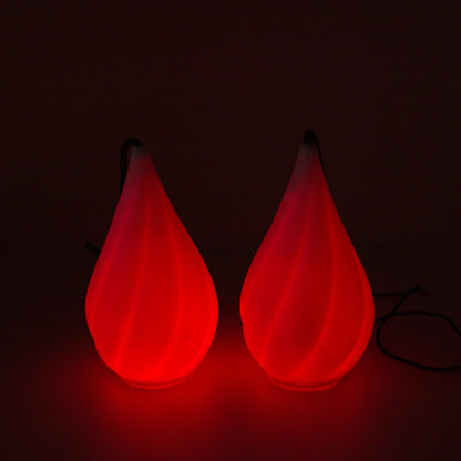 Bolas LED Aurora Poi rouge lumineux, accessoires de jonglage et flow art pour soirées et festivals.